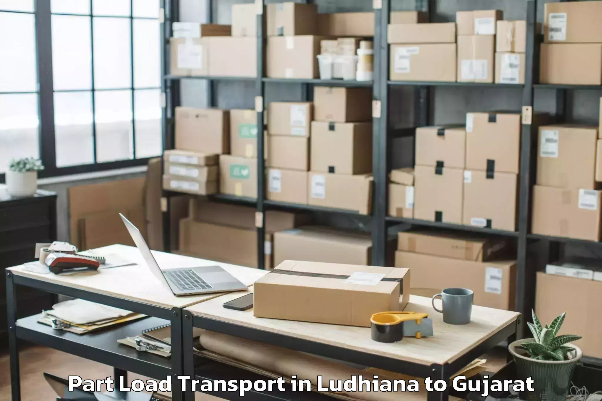 Easy Ludhiana to Hazira Port Part Load Transport Booking